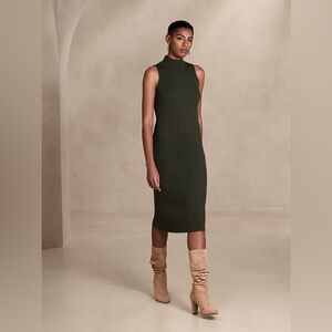 Banana republic Olive Green Midi Dress